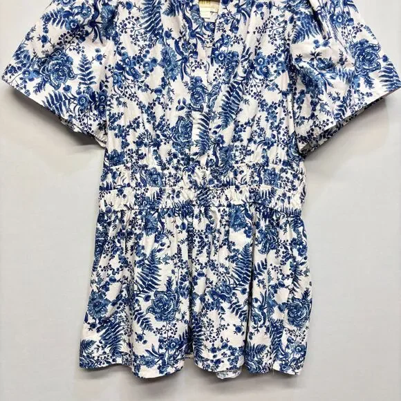 Maeve by Anthropologie Somerset Blouse Top Shirt Size Medium Floral Boho D064 -4 - Picture 7 of 13